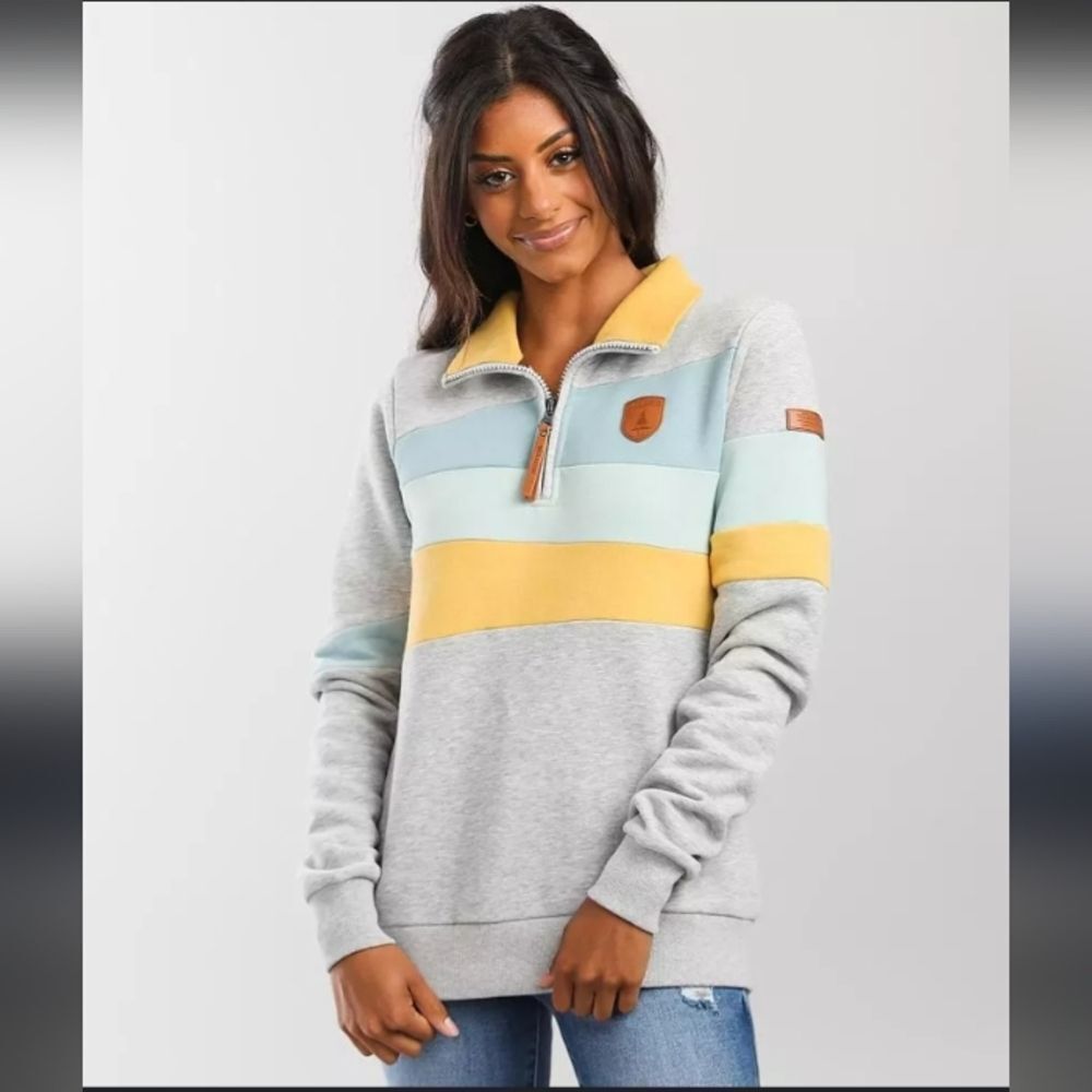 Wanakome Betty Quarter Zip Sweatshirt Size Small